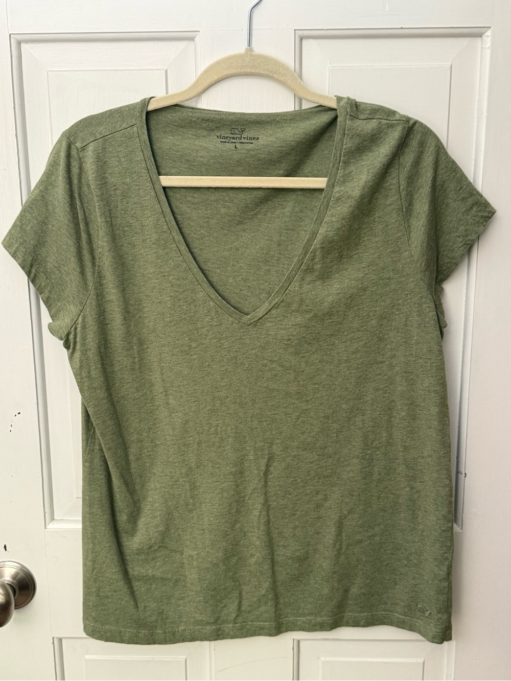 Vineyard Vines Olive Green V-Neck Short Sleeve Tee